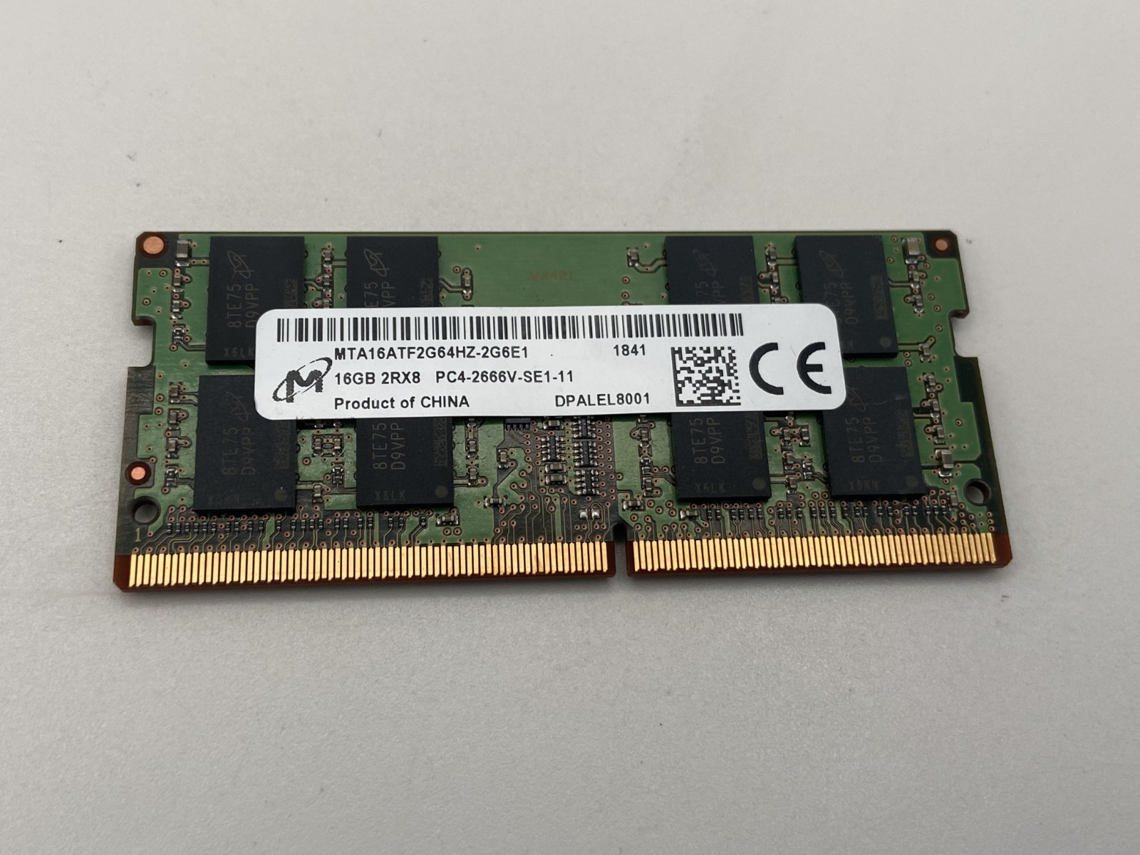 Micron 16GB (1x16GB) 2666MHz MTA16ATF2G64HZ-2G6E1 2Rx8 PC4-2666V Laptop RAM