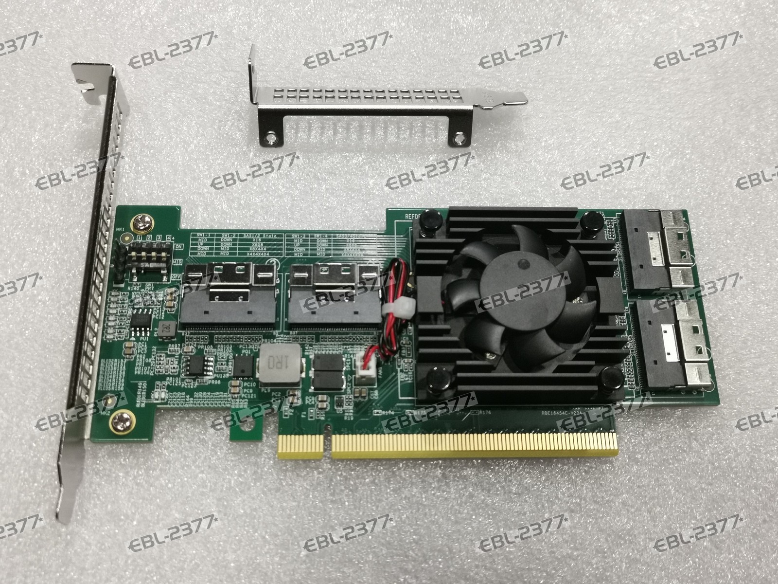 PLX8749 Expansion Card 4*SFF-8654 8I PCI-E X16 4*Baseplate 4*Cable X8X8X16X16