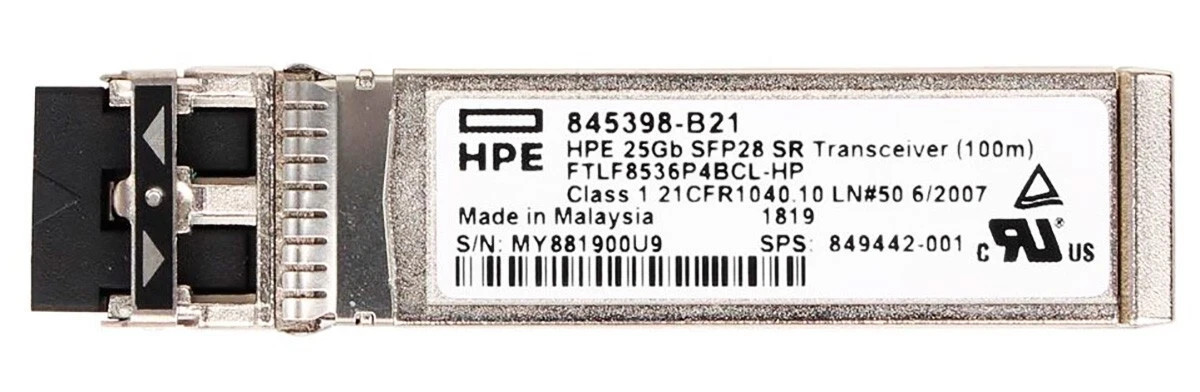 AU SELLER HP NEW 845398-B21 HPE 25GB SFP28 SR 100M TRANSCEIVER 849442-001