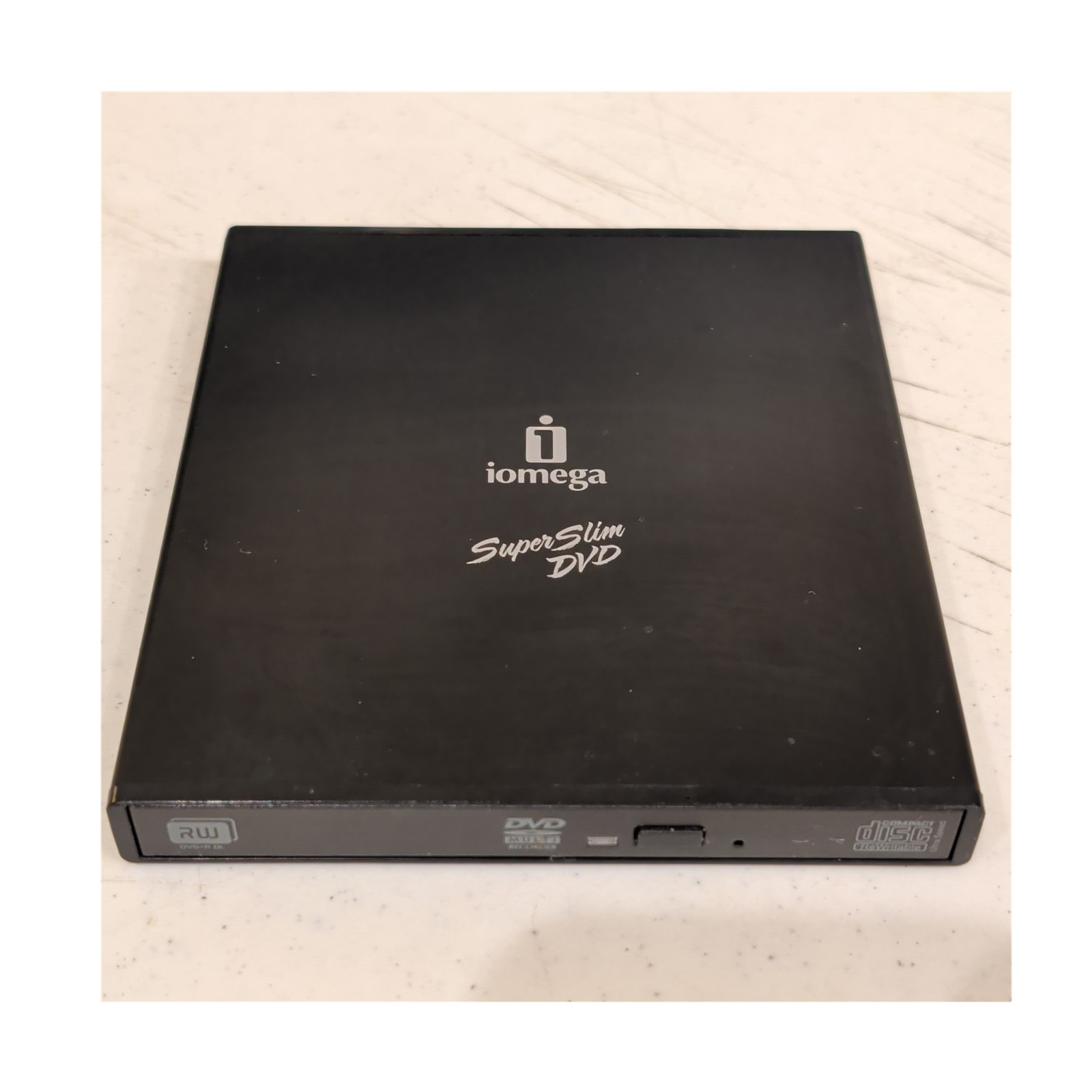 Iomega Super Slim DVD DVDRW8X-U External Drive USB Black DVD-RW CD-RW