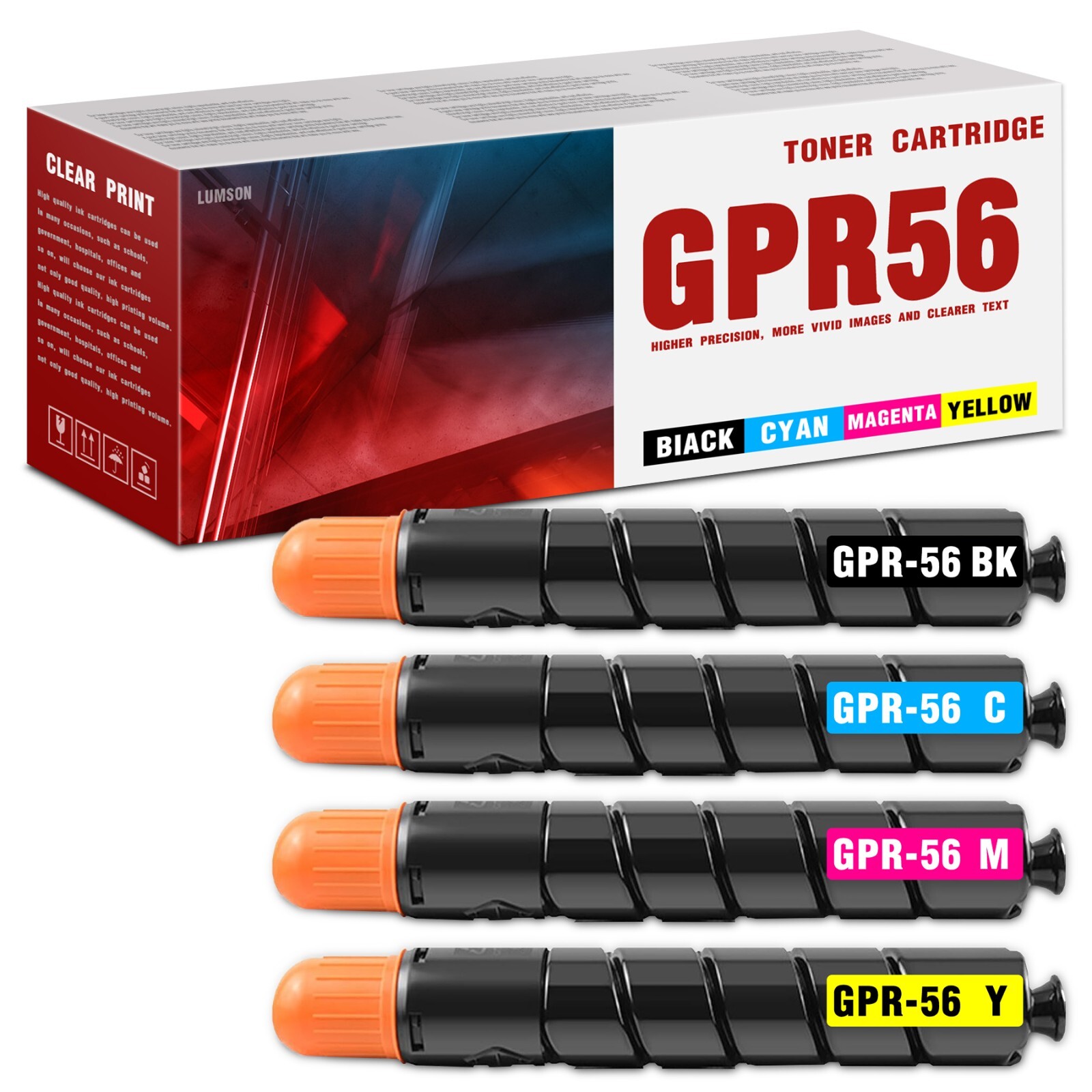 Full Set GPR-56 Black Cyan Yellow Magenta Toner Cartridge Set for Canon C7565