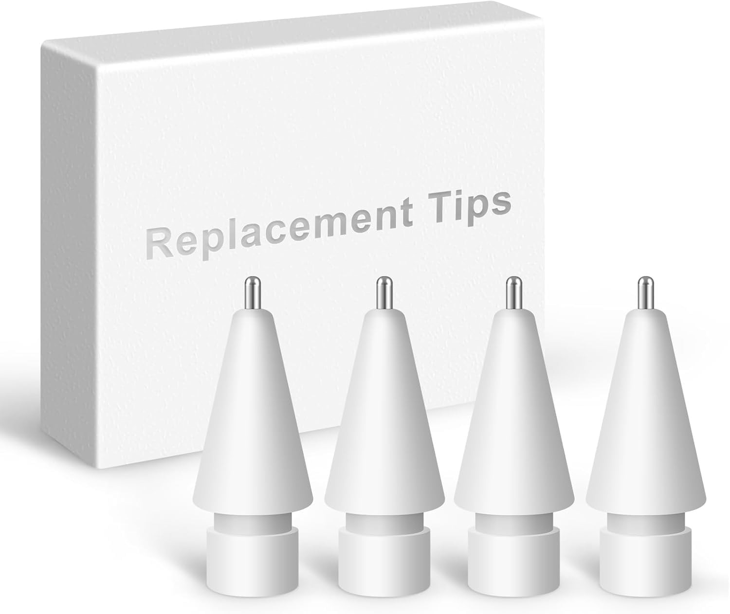 MEKO Metal Replacement Tips 4-Pack for Apple Pencil MK-APRT2 White Japan Import