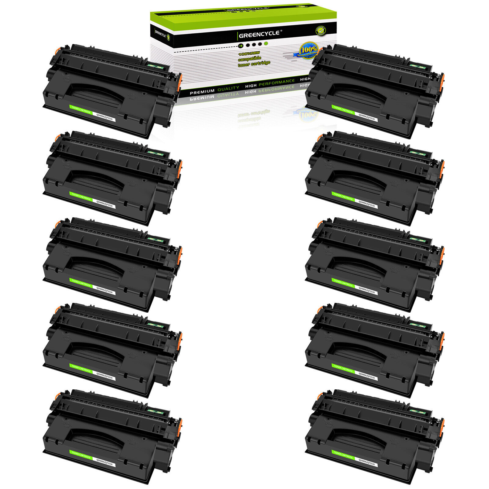 10PK Q7553X 53X High Yield Toner Cartridge HP LaserJet P2015N P2015DN P2015X