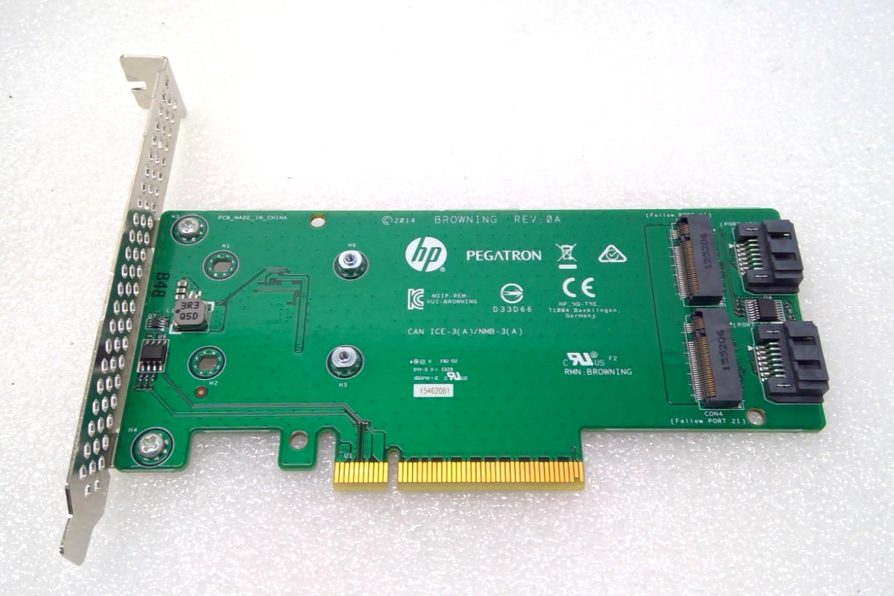 HPE 759505-001 Dual SATA M.2 Drive PCIe Riser Card ProLiant Gen9 Gen10