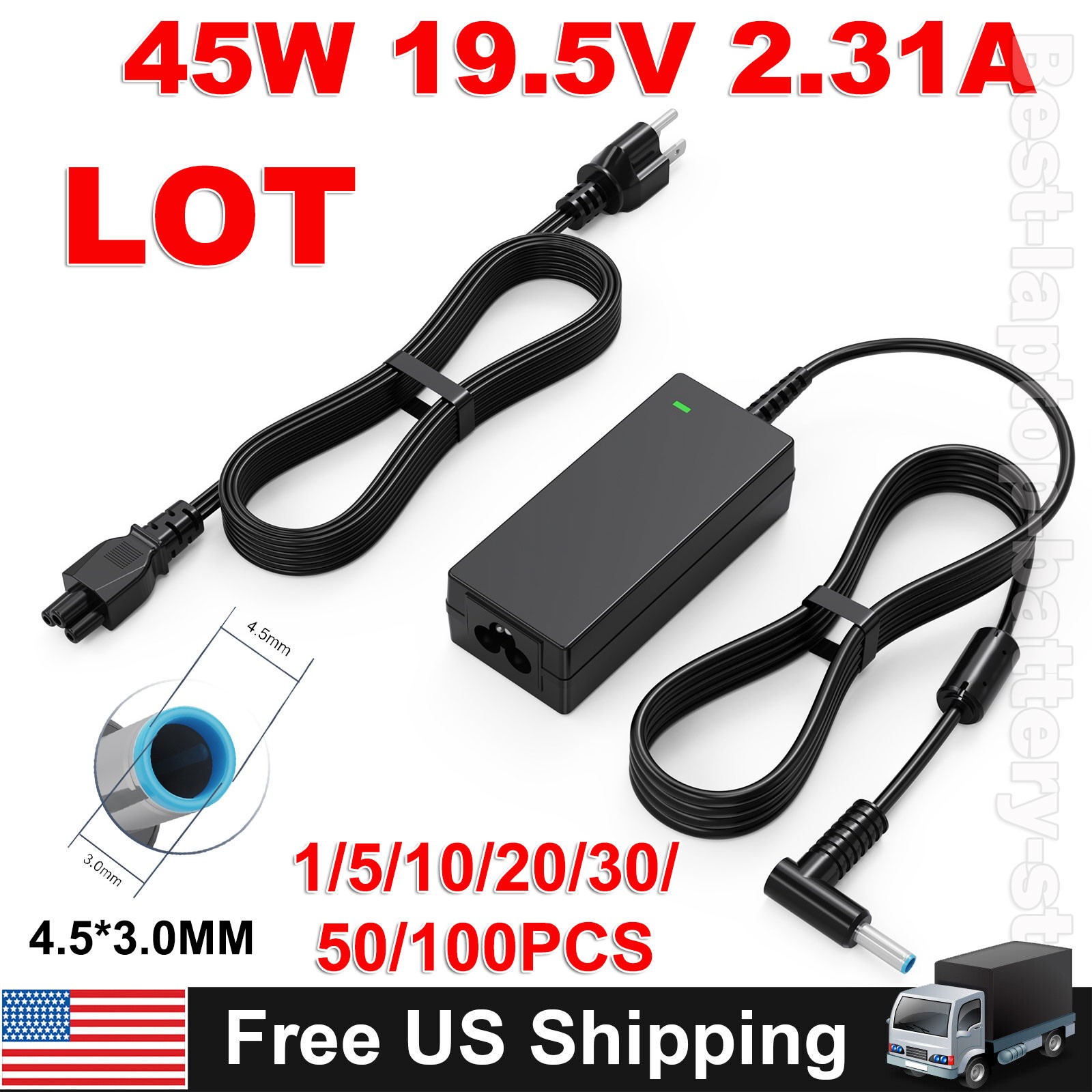 LOT 45W 19.5V 2.31A AC Adapter Laptop Charger For HP Pavilion ENVY x360 Blue Tip