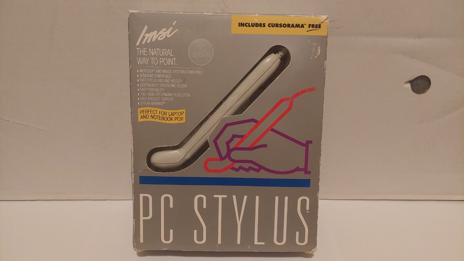 IMSI PC Stylus Pen Style Mouse PS/2 Version Very Rare Vintage 1992 IOB For Parts