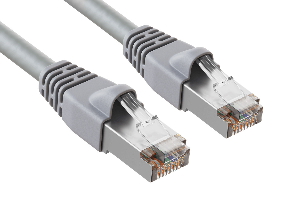 25ft Cat5e Shielded Ethernet Network Patch Cable STP Snagless 24AWG Bare Copp...
