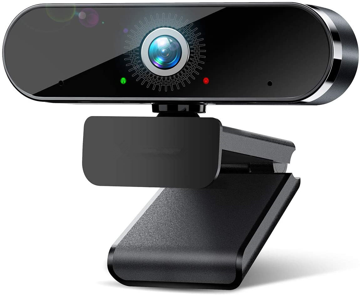 Webcam with Microphone - 1080P HD Aluminium Web Cam for Desktop, Mac, Laptop  , 