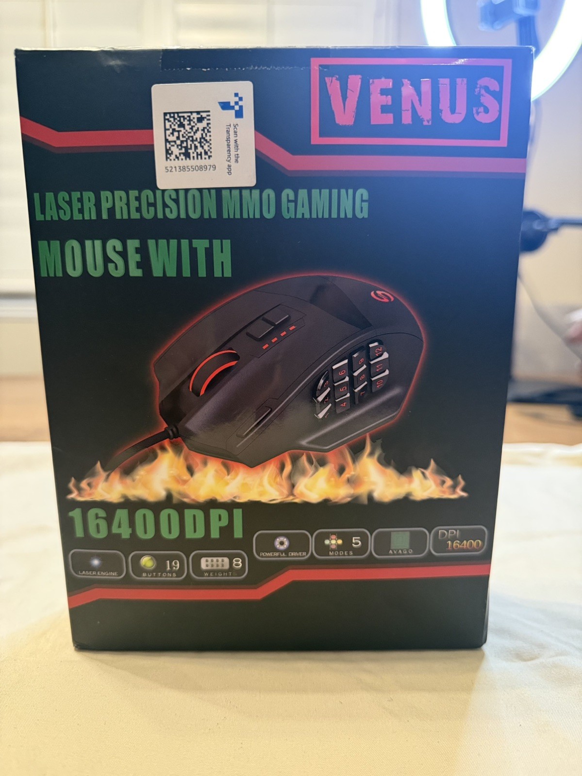  UtechSmart Venus 16400 DPI High Precision Laser MMO GAMING MOUSE SEALED