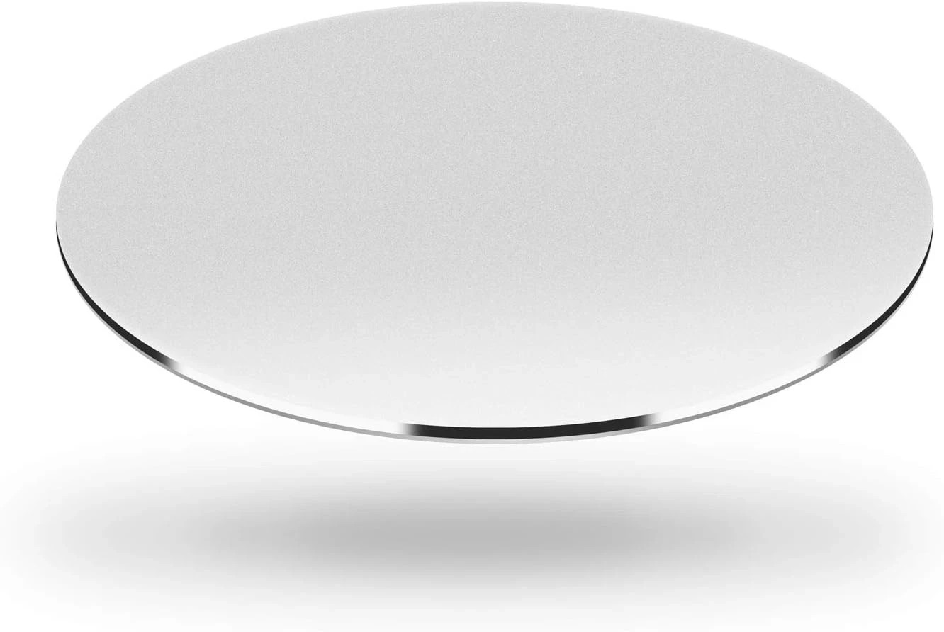 Metal Aluminum Mouse Pad, Office Thin Hard Mouse Mat Leather Surface Double Side