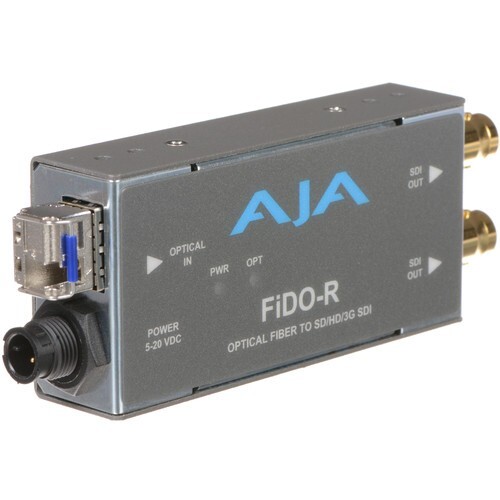 AJA FiDO-R Single-Channel LC Fiber to 3G-SDI Mini Converter