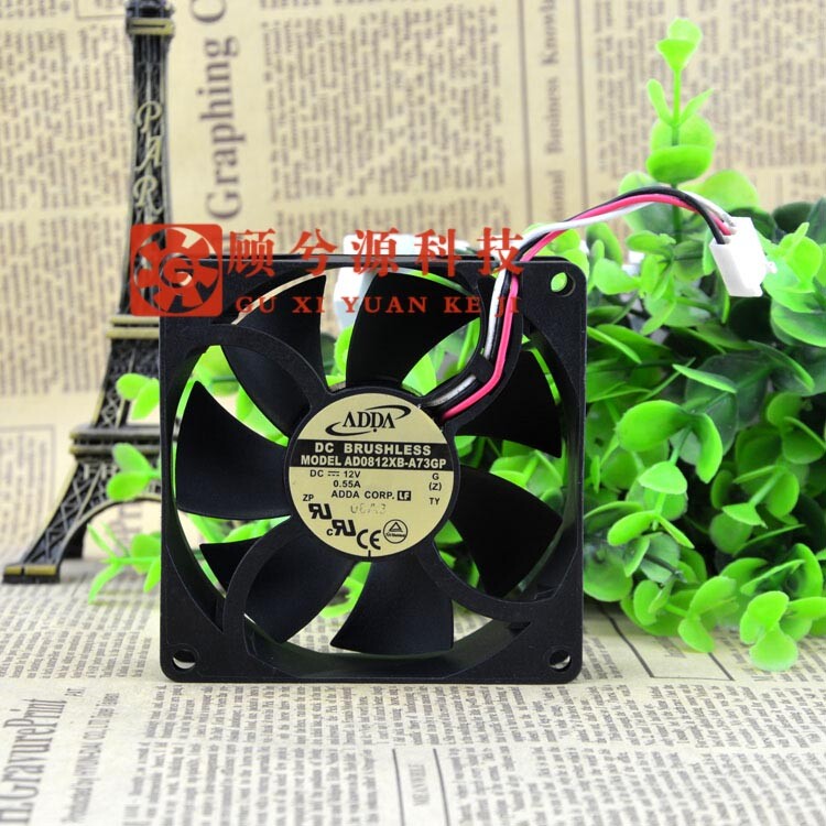 Original Adda Ad0812xb-a73gp 8025 8cm High Air Volume Cooling Fan Dc12v 0.55a 