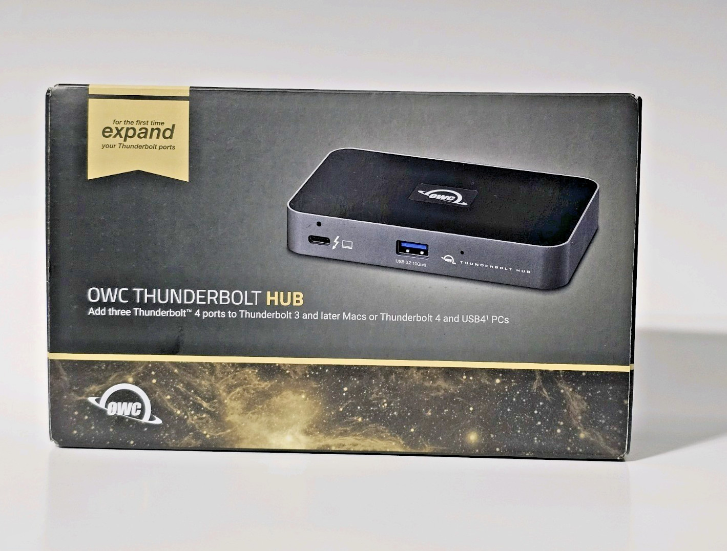 OWC Thunderbolt Hub Docking Station Three additional Thunderbolt 4, Grey/Black