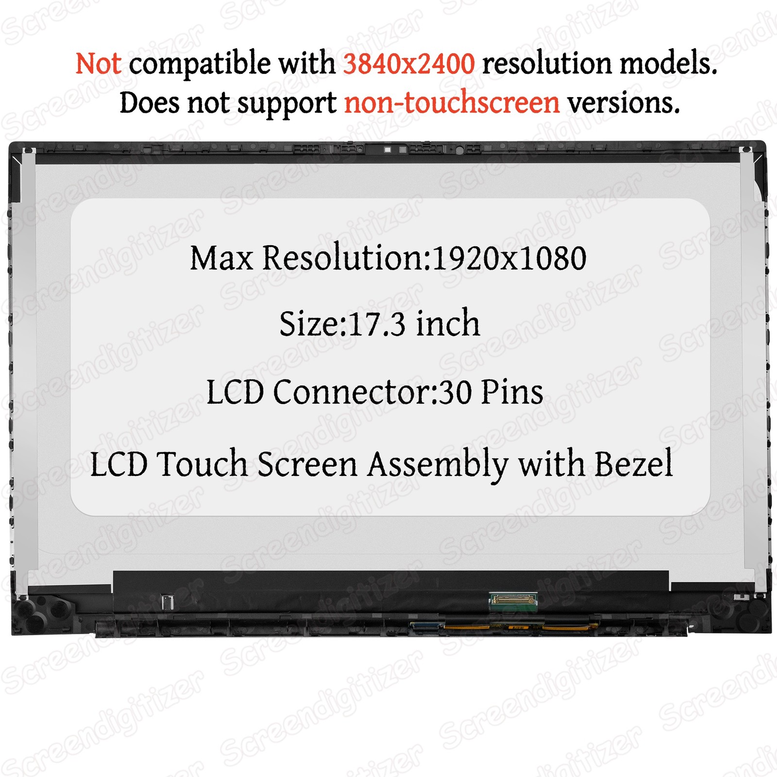 N13553-001 For HP ENVY 17-CR 17T-CR000 LCD Screen PANEL KIT TS FHD AG 300 UWVA