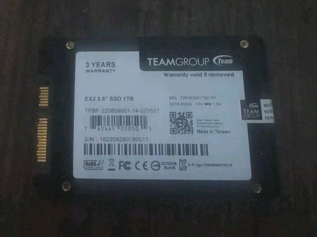 TeamGroup EX2 Elite 1TB 2.5” SATA III SSD 6Gb/s Solid State Drive