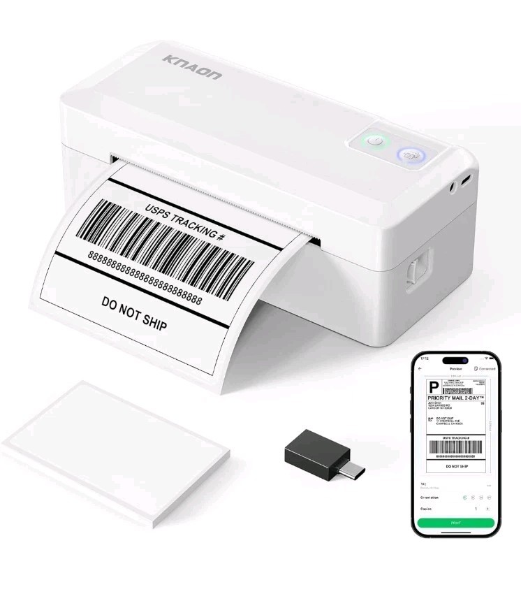 KNAON Y41BT Thermal Shipping Label Printer Bluetooth 4x6 Printer
