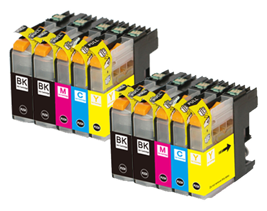 10 PK Quality Ink Set w/ Chip fits Brother LC101 LC103 MFC J470DW J285DW J450DW