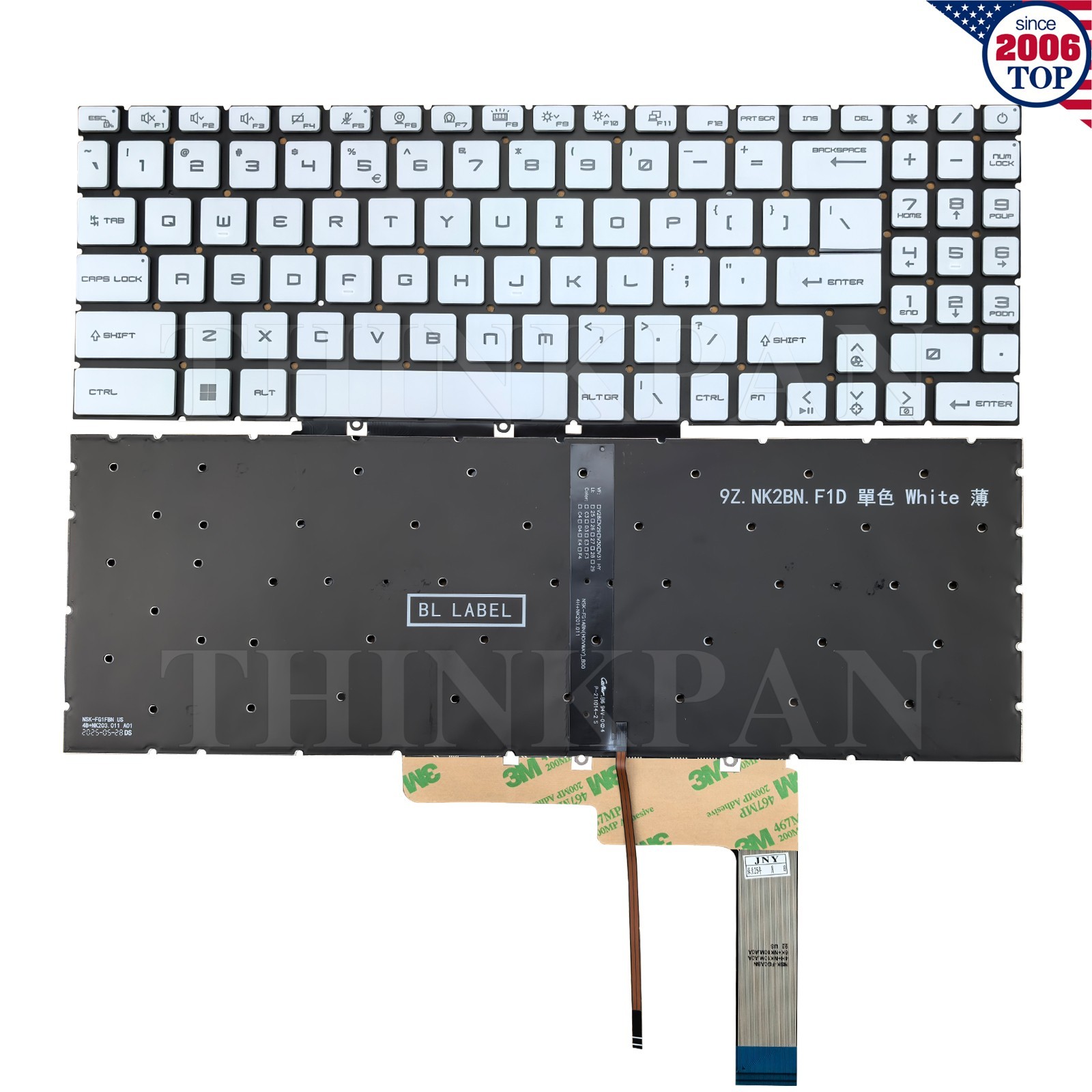 New US Backlit Keyboard for MSI Sword 15 A11UC A12UC A12UD A12VE A13UCX A13VE