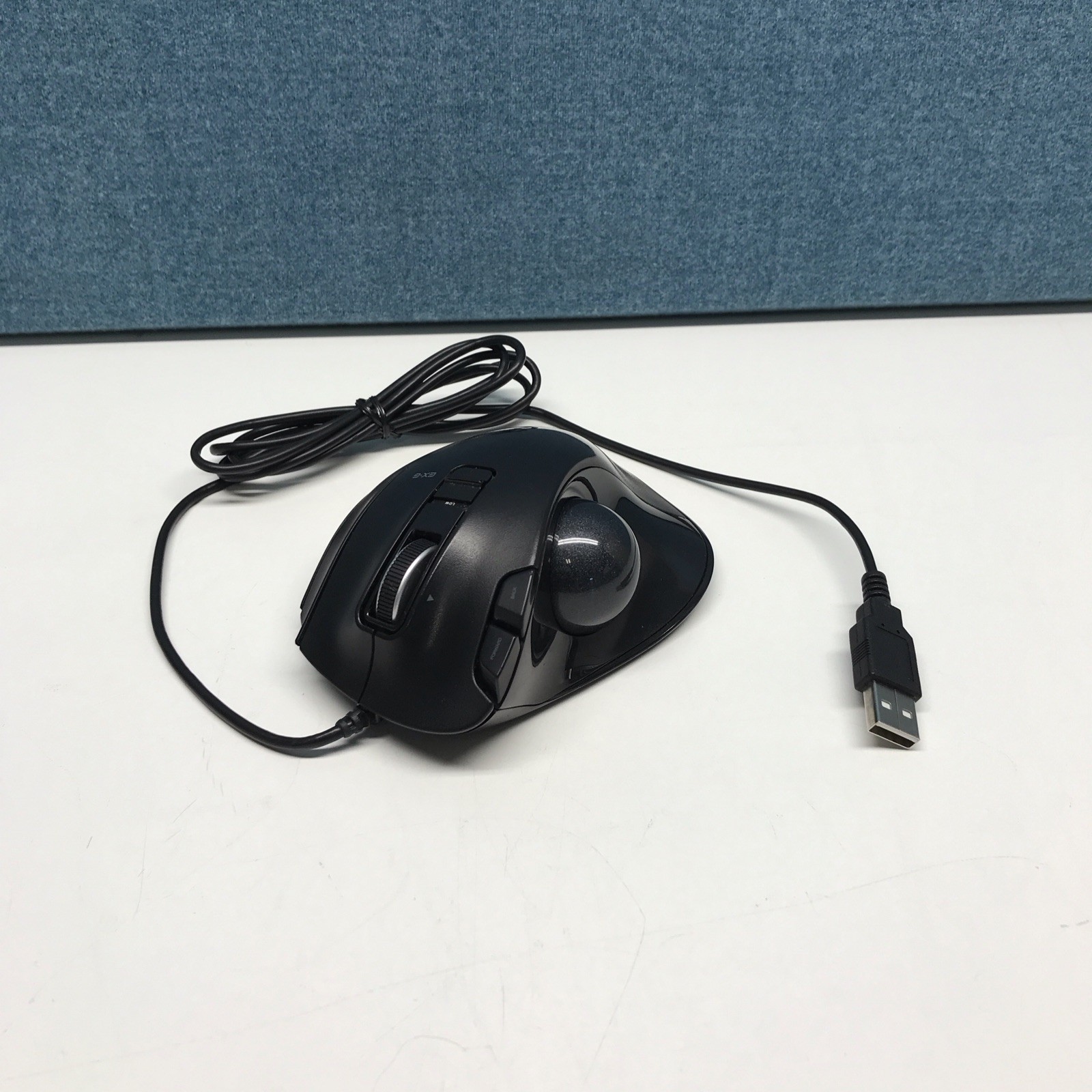 ELECOM EX-G Wired Trackball Mouse, Ergonomic, Thumb Control, Smooth Tracking ...