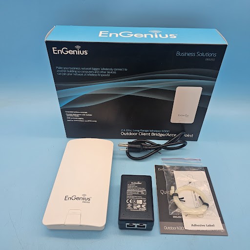 EnGenius ENS202 2.4 GHz N300 Long Range Outdoor Client Bridge Access Point PoE