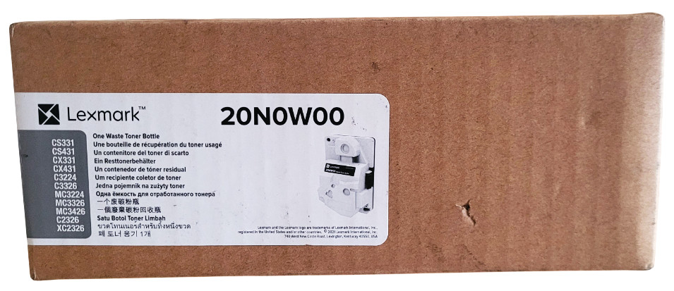 Lexmark 20N0W00 Waste Toner Bottle New With Open Box