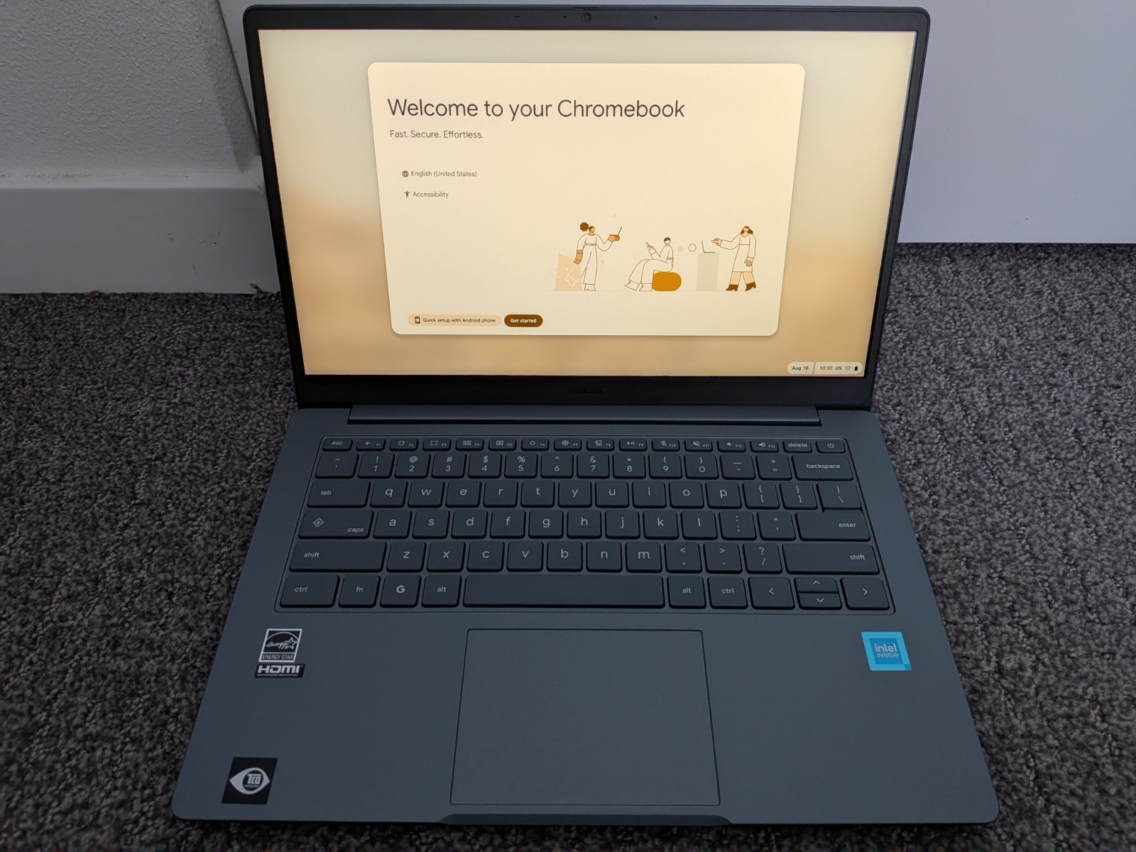 Asus Chromebook CX1405  14" FHD 4GB RAM  64GB Storage Intel Celeron N50