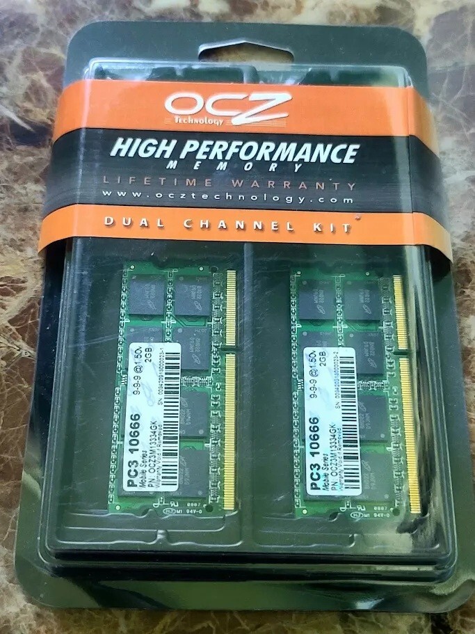 NEW NOS OCZ Technology 4GB (2x2GB) OCZ3M13334GK PC3-10666 DDR3 Desktop Ram