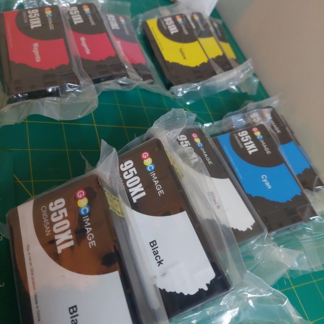 12 Pack GPC Image Printer Ink 950XL 951XL Black Yellow Cyan Magenta NEW Sealed