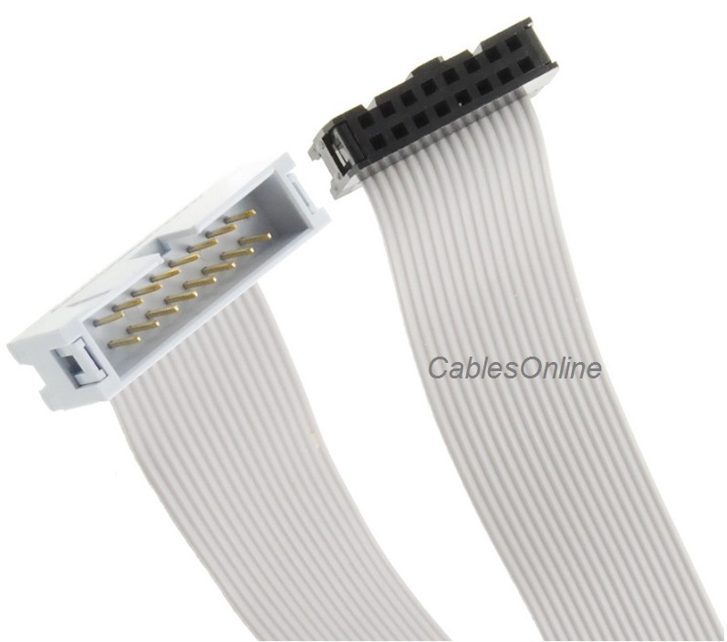 16-Pin (2x8) 2.54mm-Pitch Male/Female 16-wire IDC Flat Ribbon Extension
