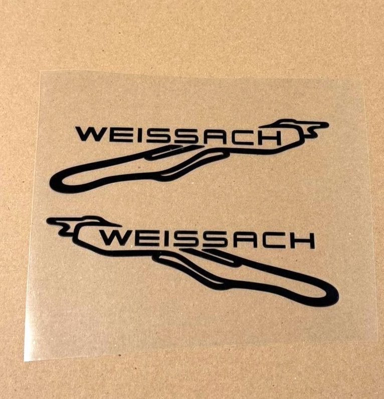 2Pcs (Left &Right) for Porsche Weissach Package Rear Wing Sticker  Decal 7" x 2"