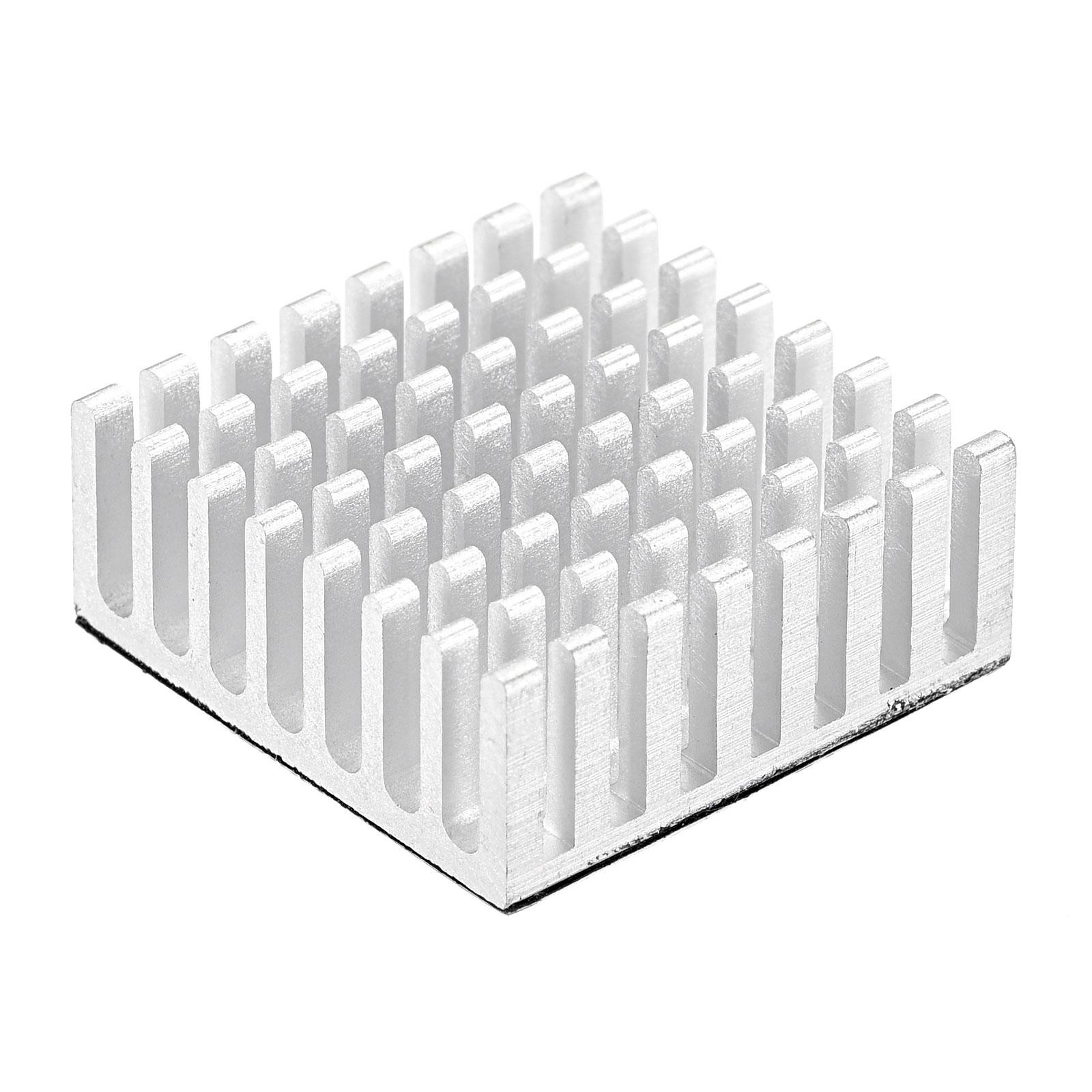 Electronic Radiator Aluminium Heatsink 25x25x10mm Silver Tone Pack of 5
