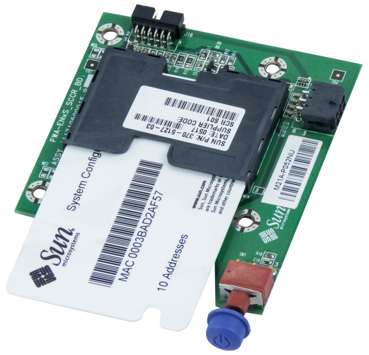 SYSTEM CONFIGURATION CARD READER SUN MICROSYSTEMS 370-5127-03