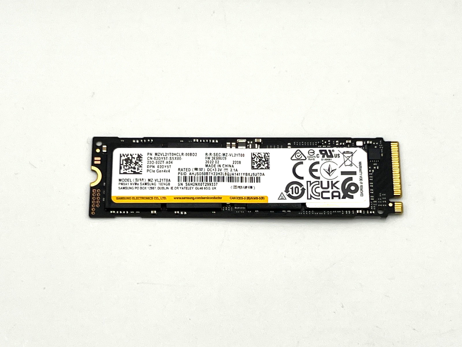 Samsung MZ-VL21T0A 1TB Gen4 M.2 NVMe SSD