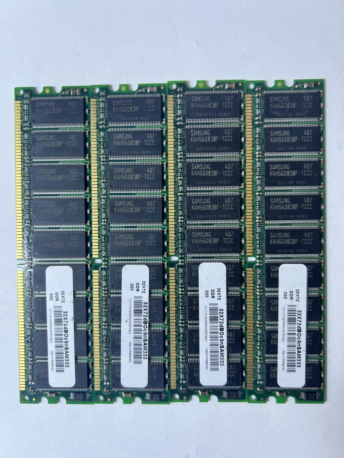 1GB Kit (4x256MB) Samsung DDR RAM 333MHz PC2700 184-Pin DIMM Desktop Memory NICE