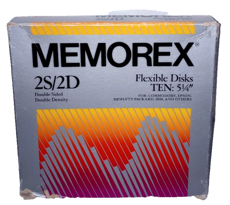 Memorex 5 1/4" Flexible Disks 2S/2D - Double Sided / Double Density - Open Box