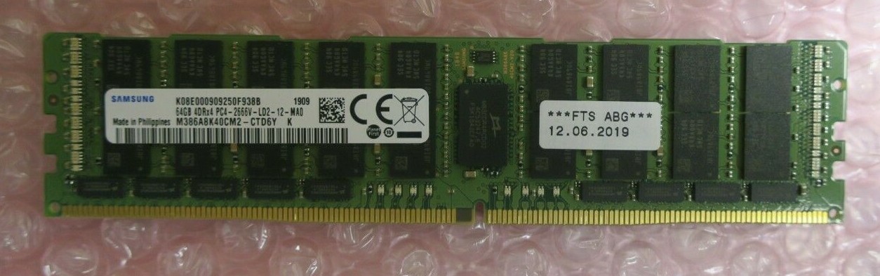 New Fujitsu 64GB PC4-21300 DDR4-2666 LR ECC S26361-F4026-L864 Server Memory