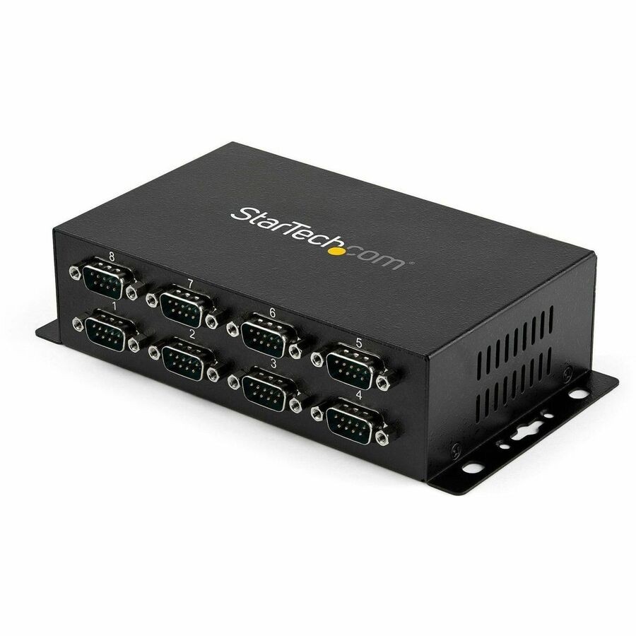 StarTech 8 Port USB to DB9 RS232 Serial Adapter Hub ? Industrial DIN Rail