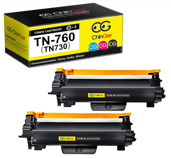 2x NEW (TN760 - High Yield) Brother Compatible Toner Replacement, New, Open Box