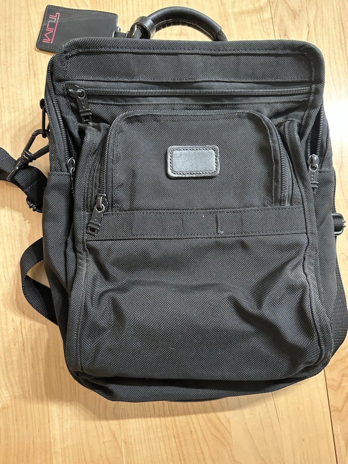 TUMI Made in USA Black Ballistic Messenger  Laptop Computer Tablet Bag Crossbody
