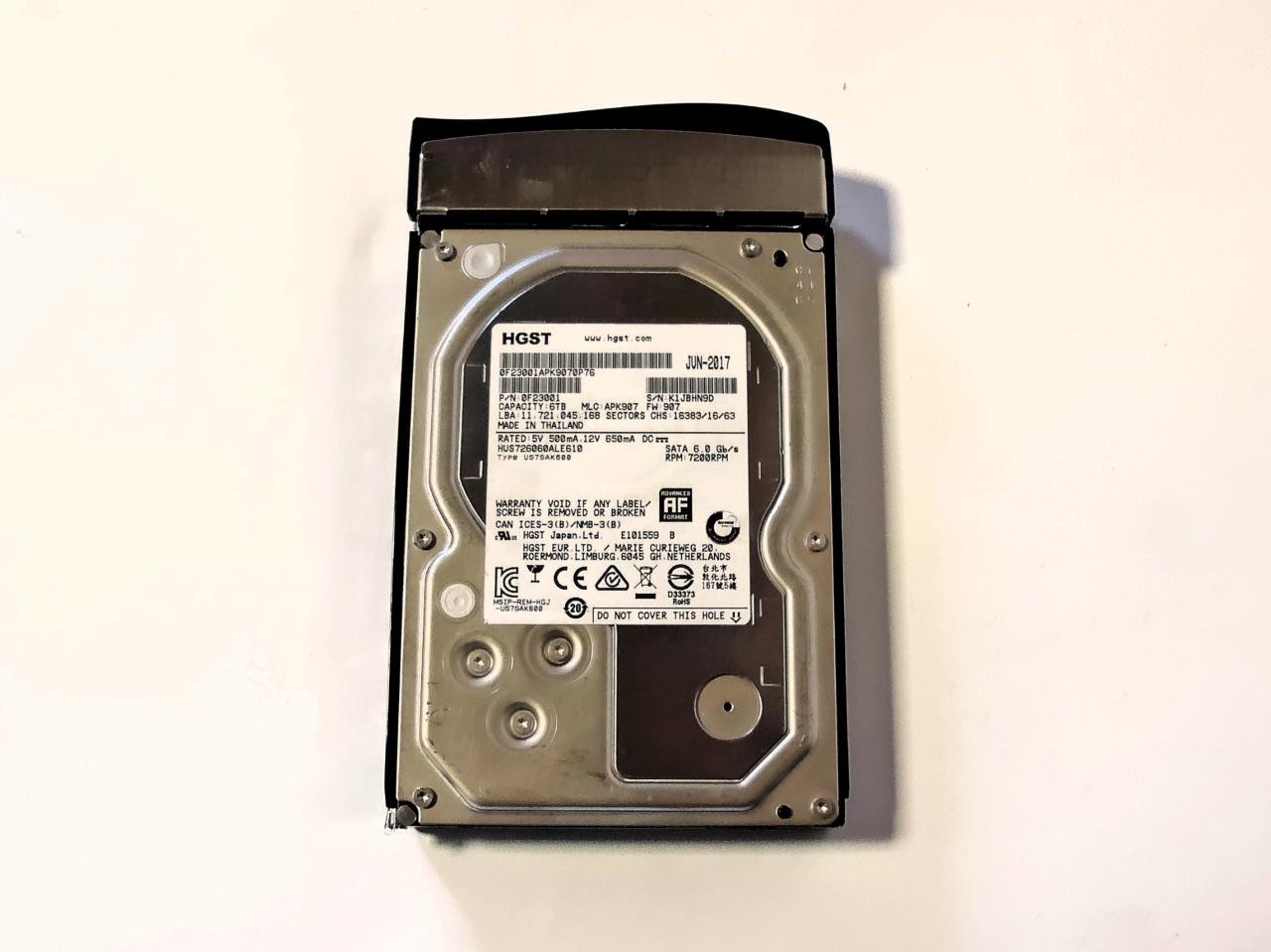 HGST HUS726060ALE610 0F23001 6TB HDD 3.5" SATA 6Gb/s 7.2K Hard Drive (H332)