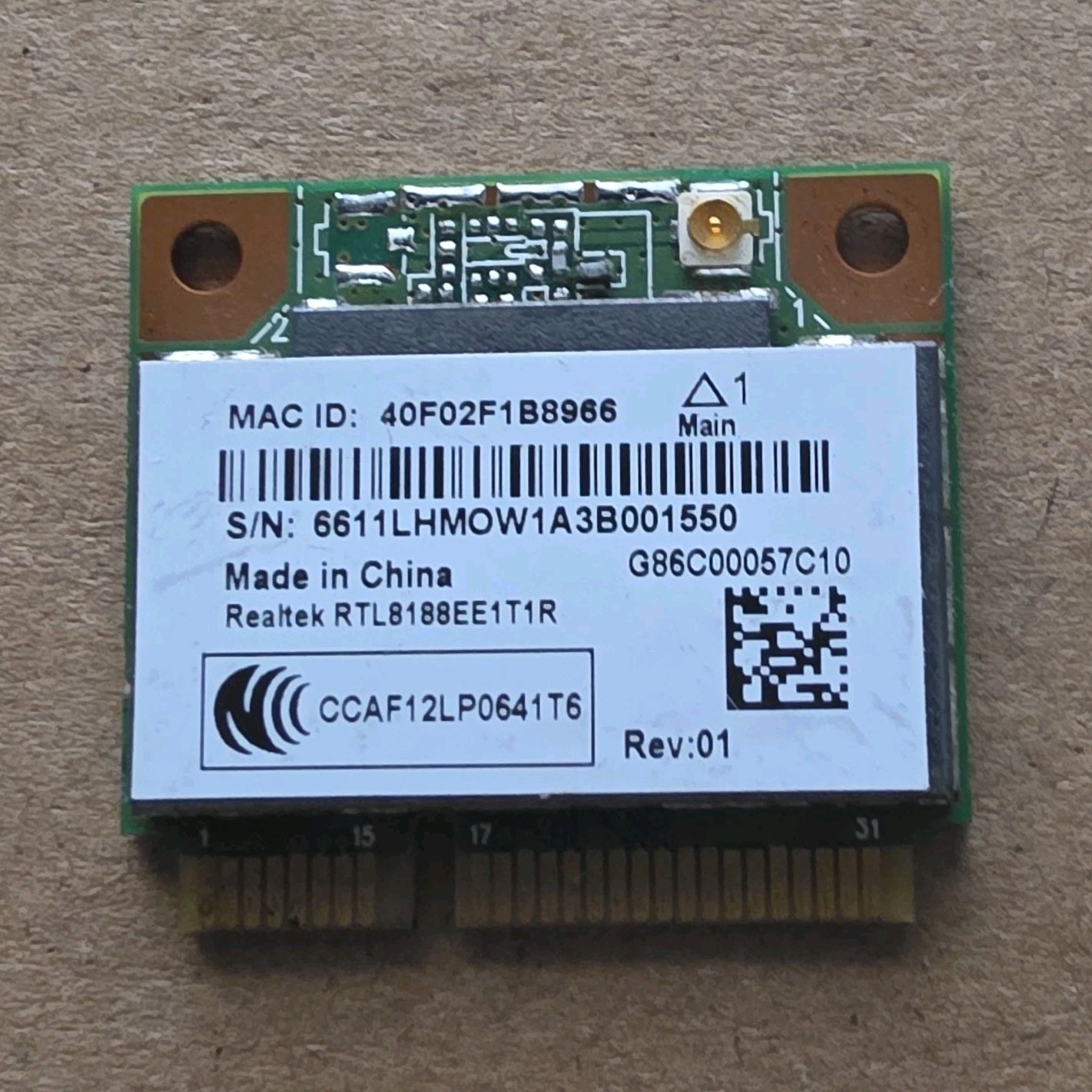 Realtek RTL8188EE Mini PCIe Wireless Card 802.11b/g/n 150Mbps RTL8188EE1T1R