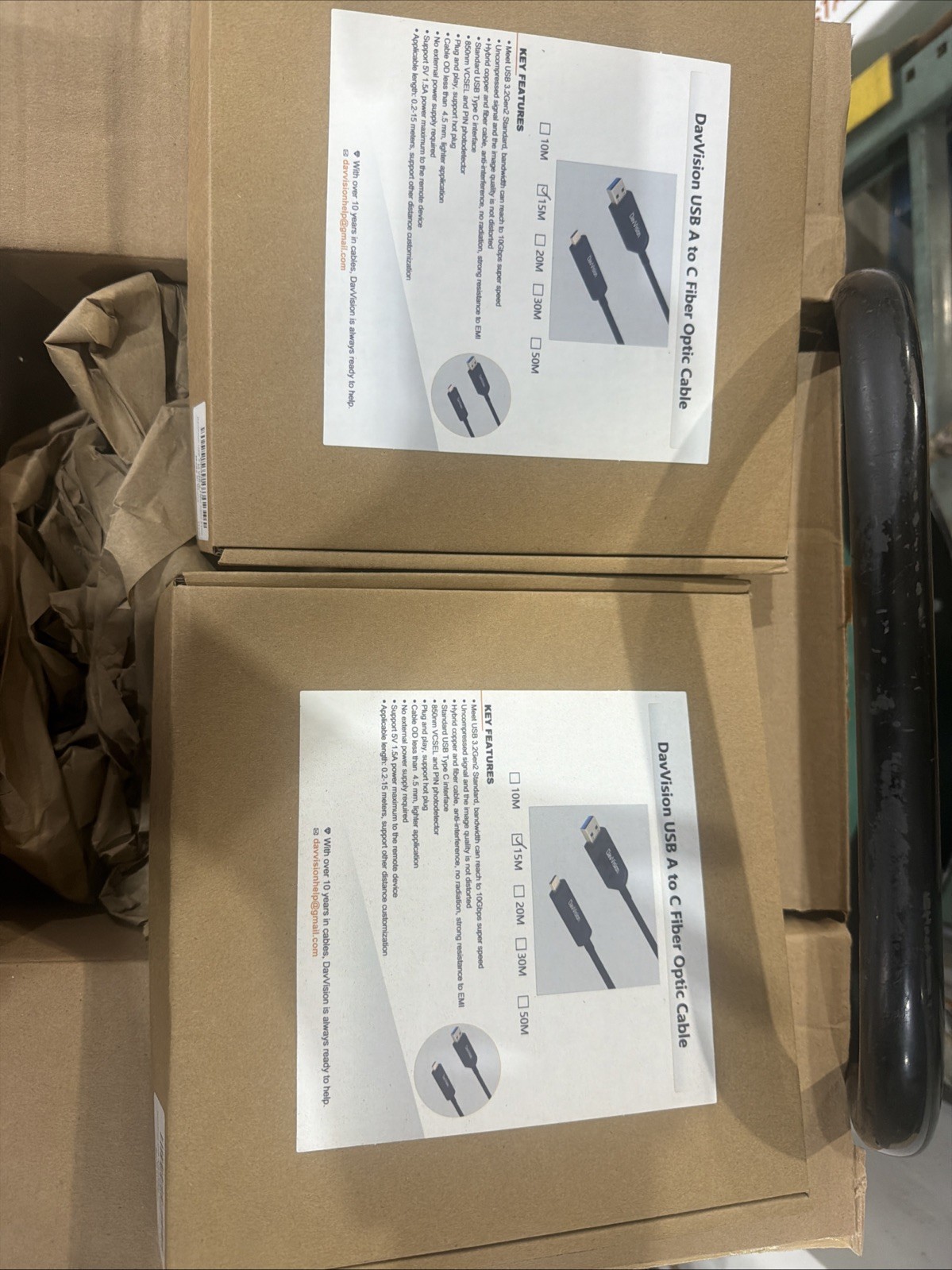 Davvision USB A to C Fiber Optic Cable 15 M