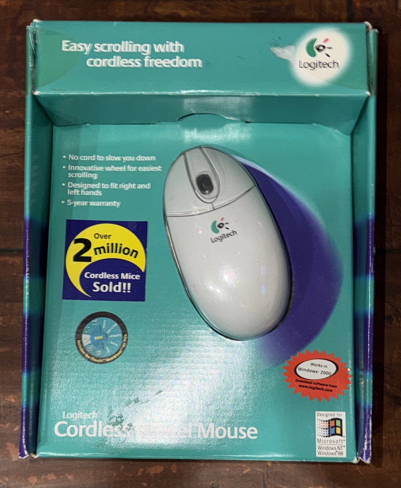 Logitech Cordless Wheel Mouse Digital Radio Receiver -Vintage -Free-Ship