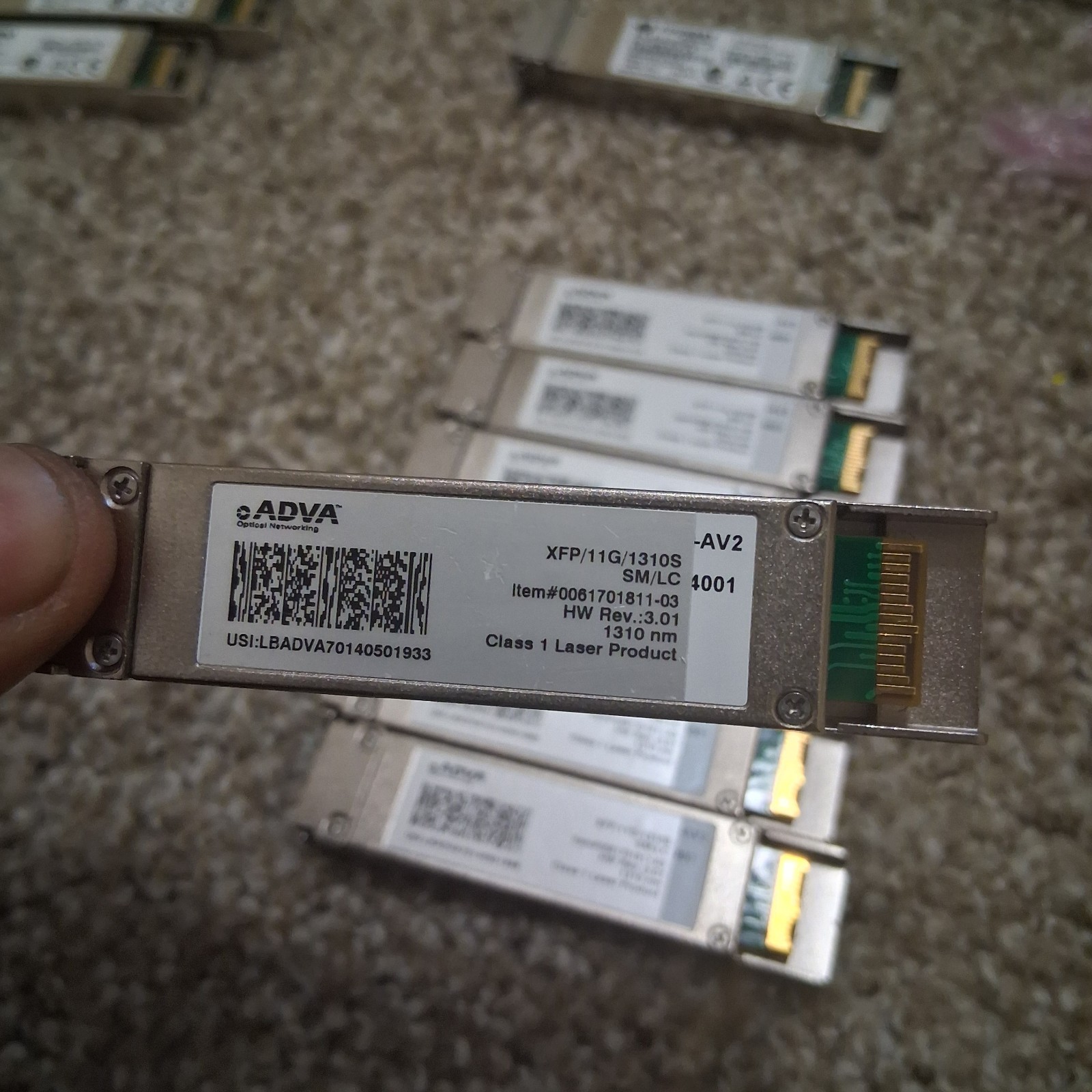 ADVA 0061701811-03 HW Rev:3.01 1310nm XFP/11G/1310S SM/LC