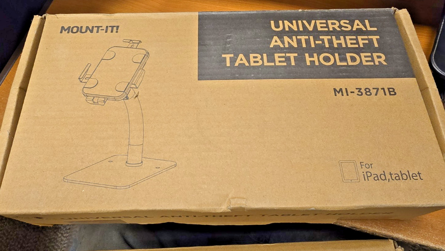 Mount-It  MI-3871B Anti-Theft Tablet Kiosk Countertop Stand, Universal Retail