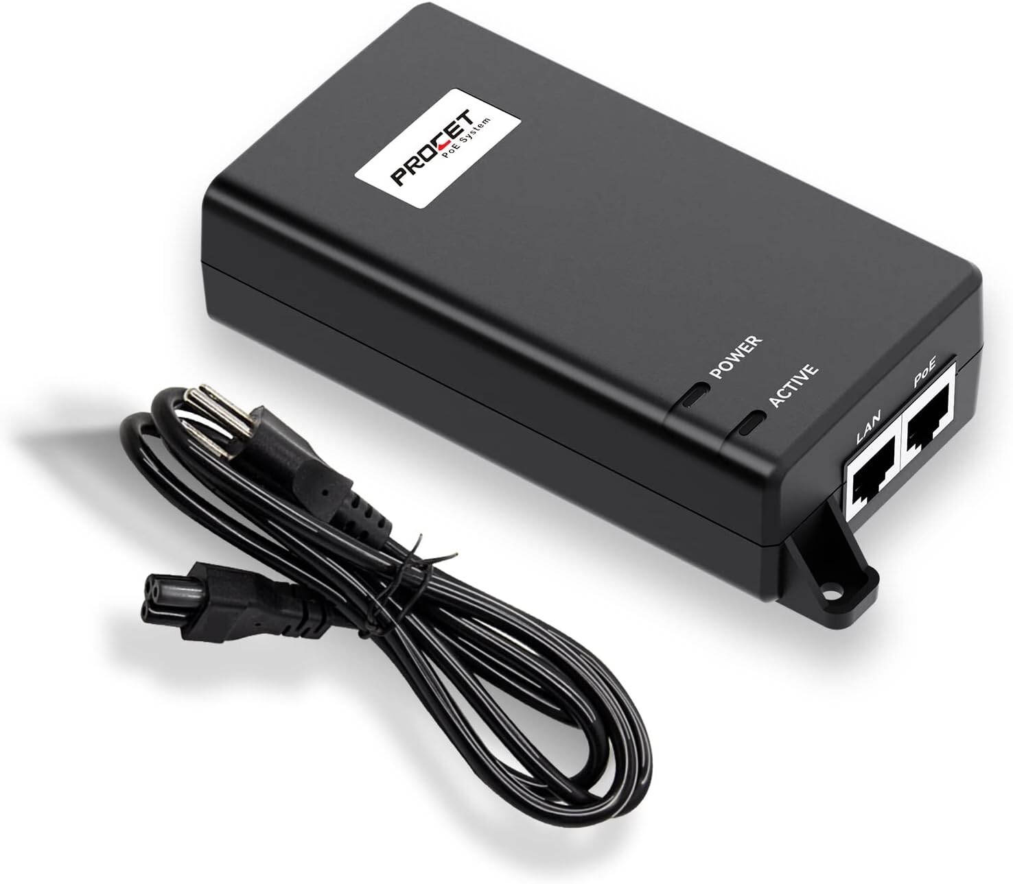 PROCET PT-PSE101G-AT PoE Injector 100/1000Mbps 802.3at 30W 100-240V EU plug NEW