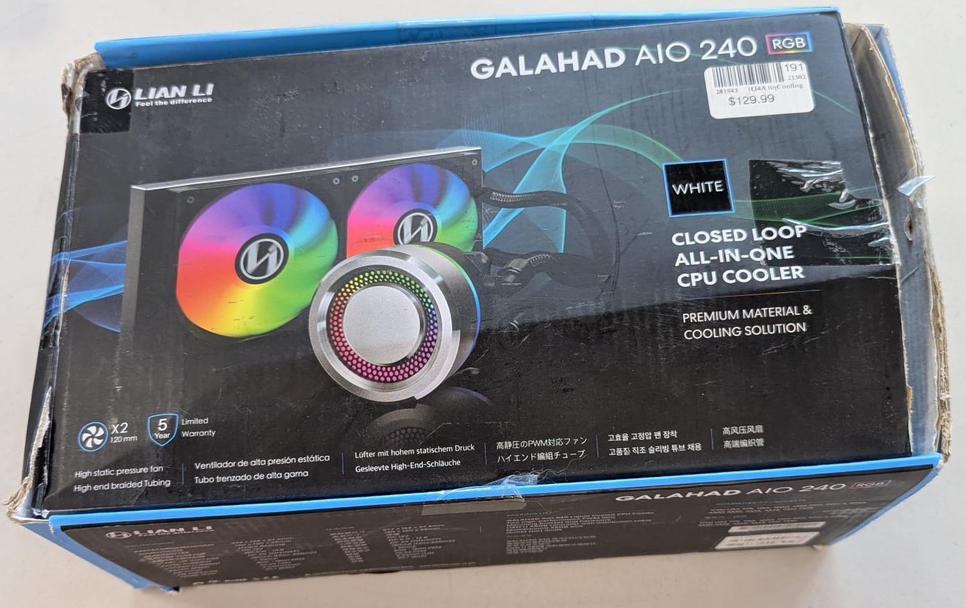 Lian Li Galahad AIO 240 RGB ( missing mounting bracket,controller and guide)