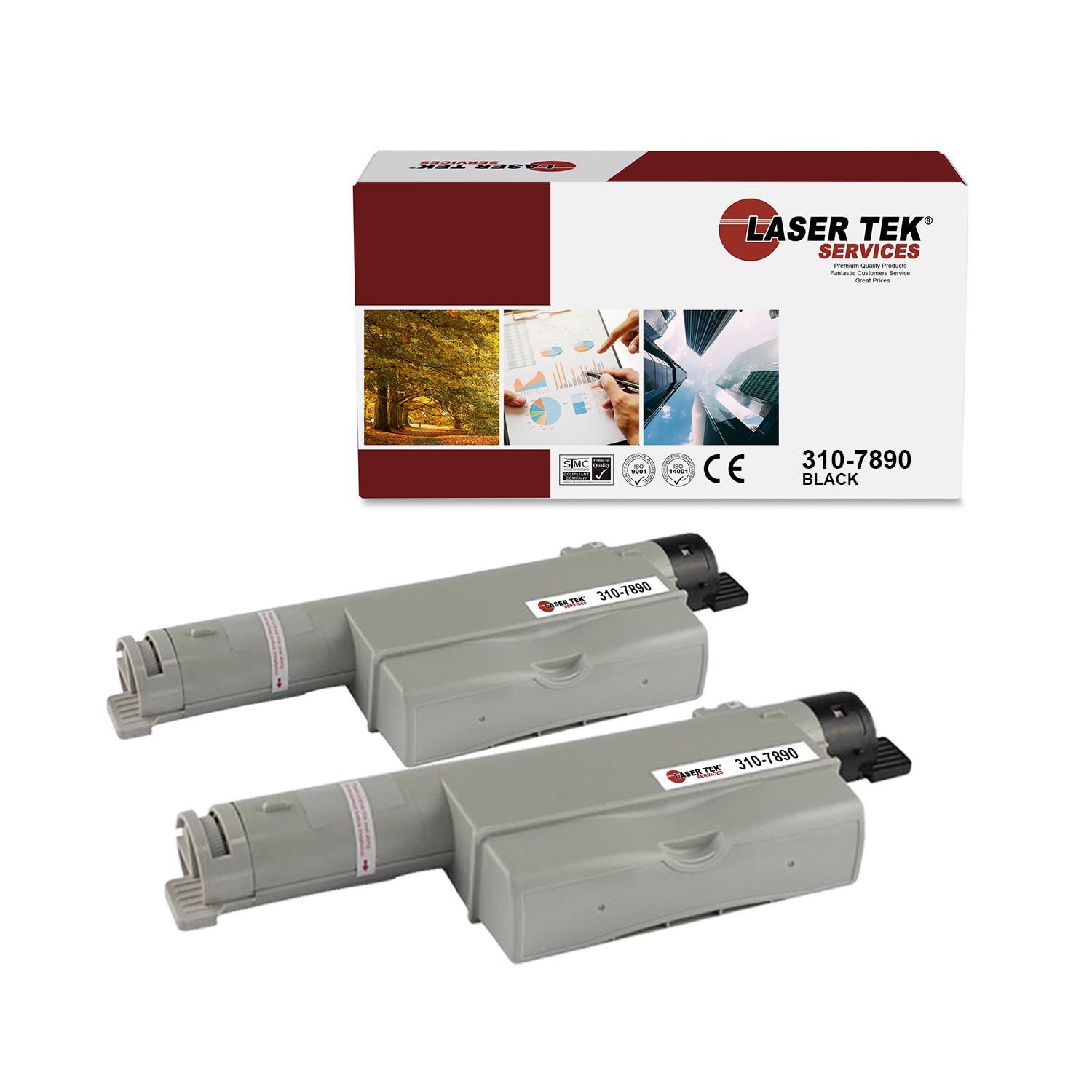 2Pk LTS 5110 310-7890 Black Compatible for Dell 5110 5110CN Toner Cartridge