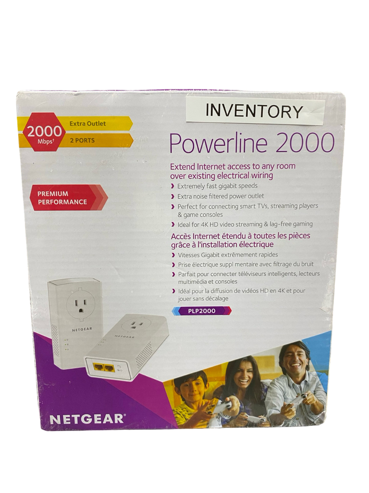 *NEW* NETGEAR Powerline 2000 PLP2000 2-Pack Gigabit Ethernet Adapter White #30