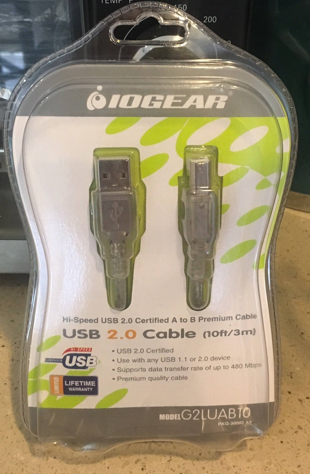 New IOGEAR 10 ft USB 2.0 Certified A to B Premium Cable G2LUAB10 